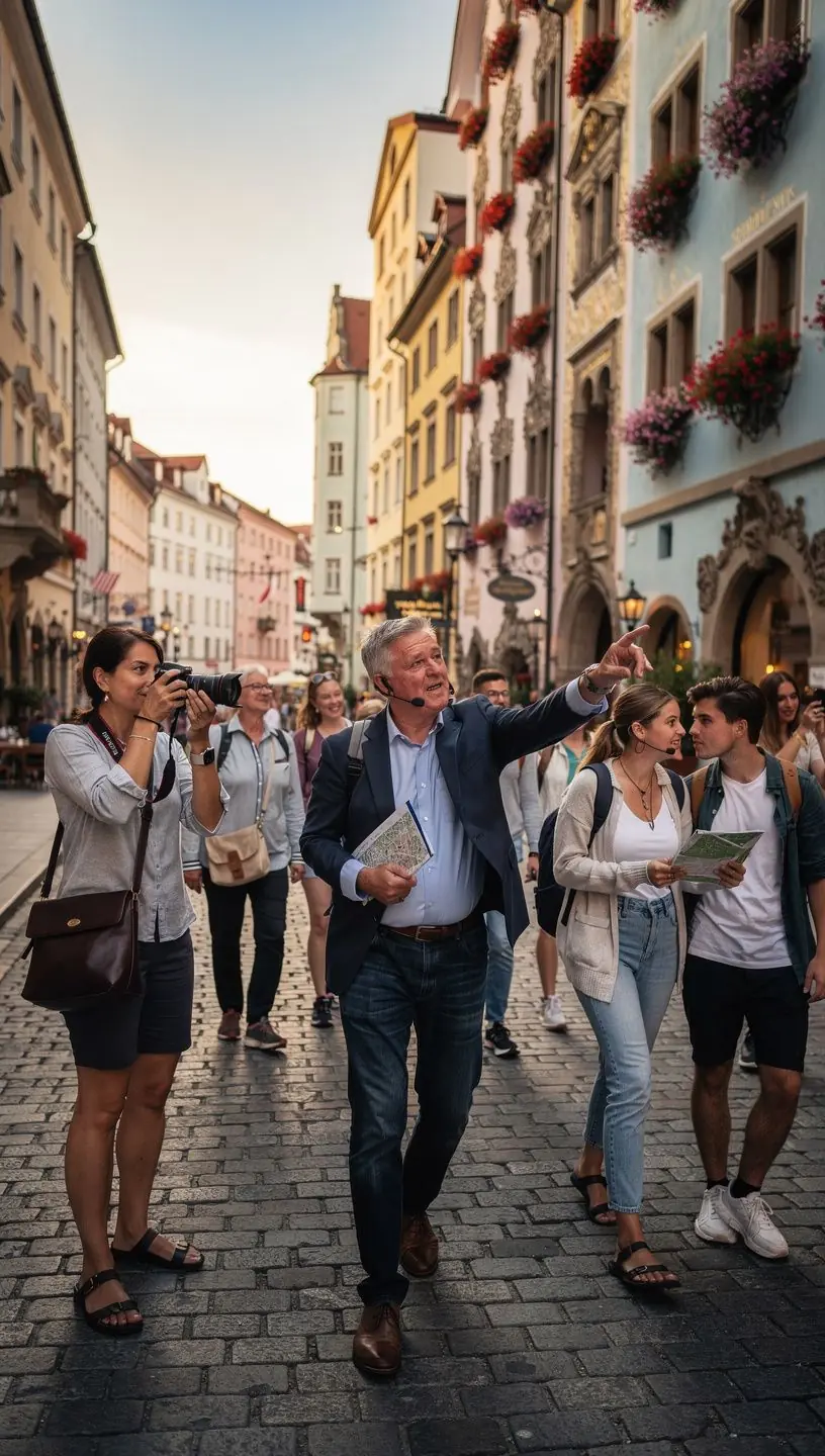 Detaillierte gedruckte Routenkarten für einen Stadtrundgang in einer historischen deutschen Stadt.